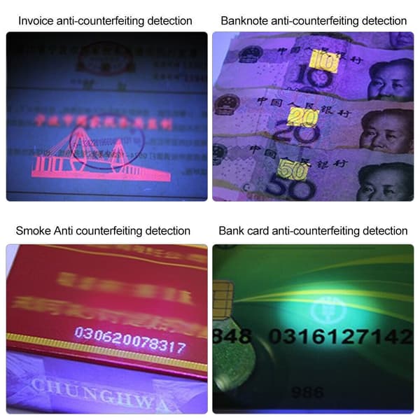 Mini UV LED Lommelygte Sort Lys Nøglering Inspektion