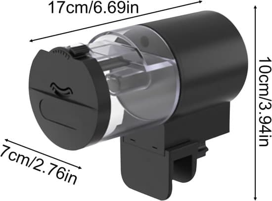 Automatisk fiskefoderautomat, 100 ml, Fiskefoderdispenser med timer, Akvariefoderautomat, Fugtbestandig, Automatisk fiskefoderautomat til koi, kampfisk, guppyer og