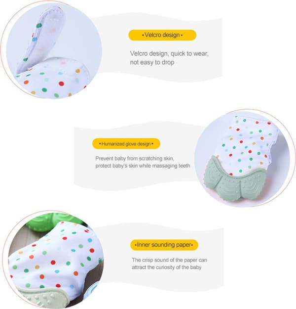 4-pack baby silikonbitvantar, livsmedelsklassade