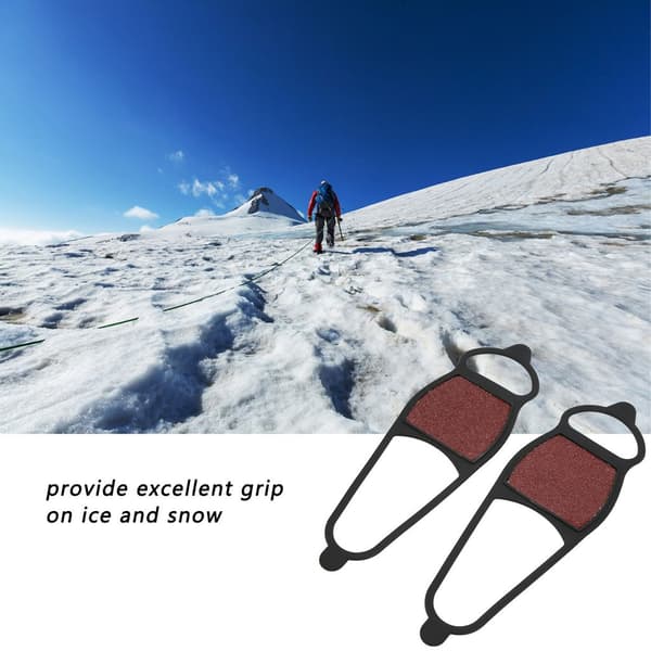 1 par vinter halkskydd för skor – is- och snöhalkskydd, grov sandfoder för förbättrat grepp.