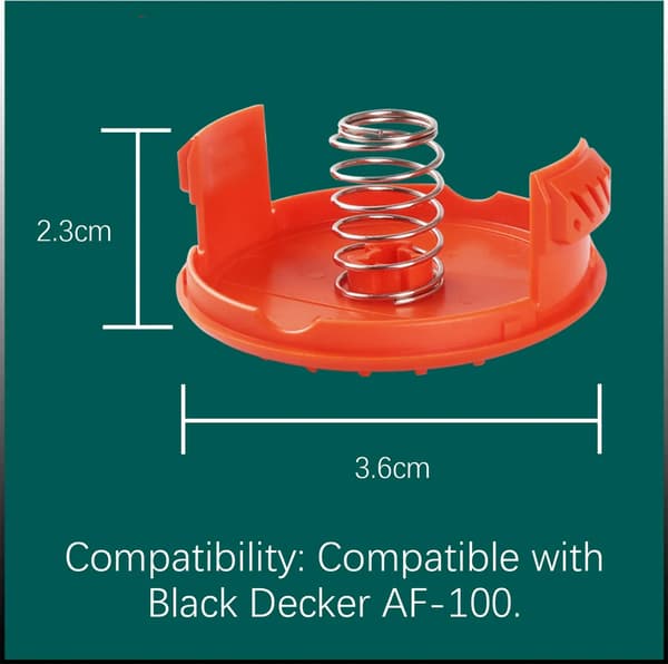 Trimmerspole med lock och fjäder för trådskärare