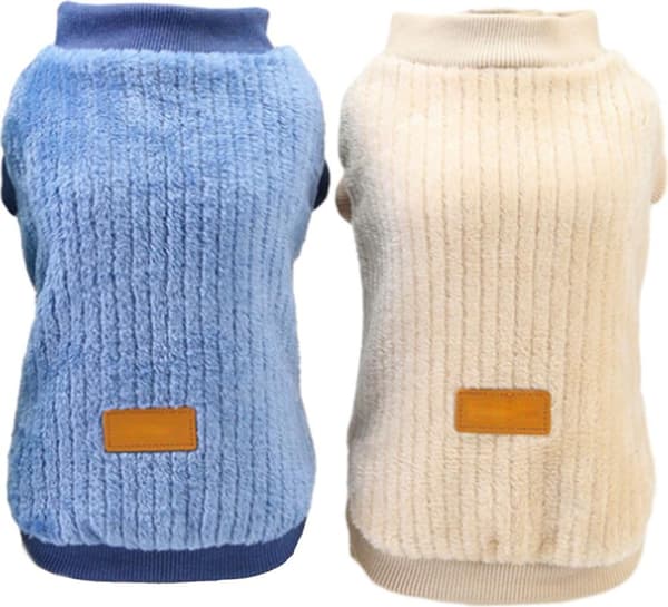 Hundeoutfit sæt, velegnet til katte og hunde (blå + khaki)