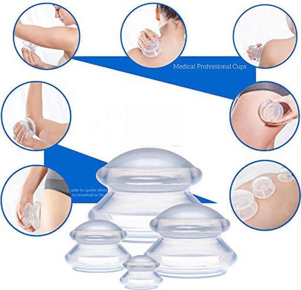 Helkroppsmassagekoppning, 4-pack (L-XS), vit