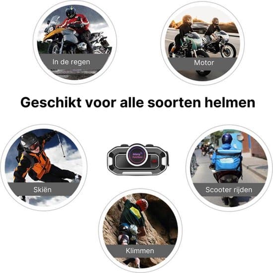 Motorcykel Intercom - Motorcykel Headset Bluetooth - Vandtæt Motorcykel Kommunikationssystem