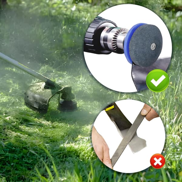 4-pack gräsklipparbladsslipare - blå
