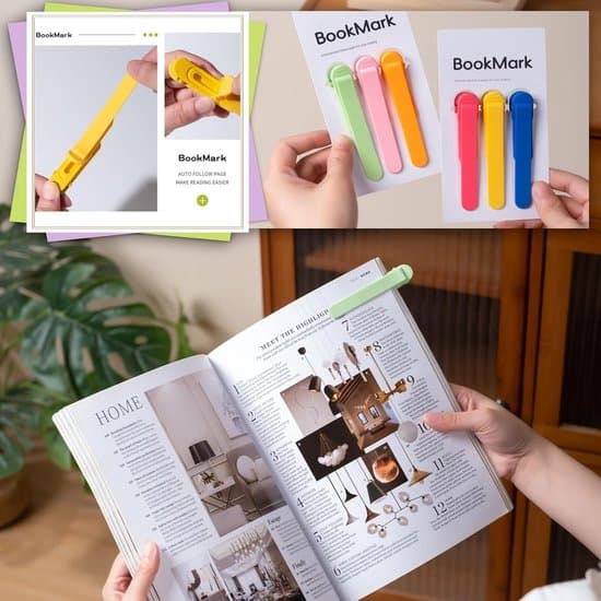 6 stycken flexibla bokmärken i silikon - tunn markering för böcker och tidskrifter