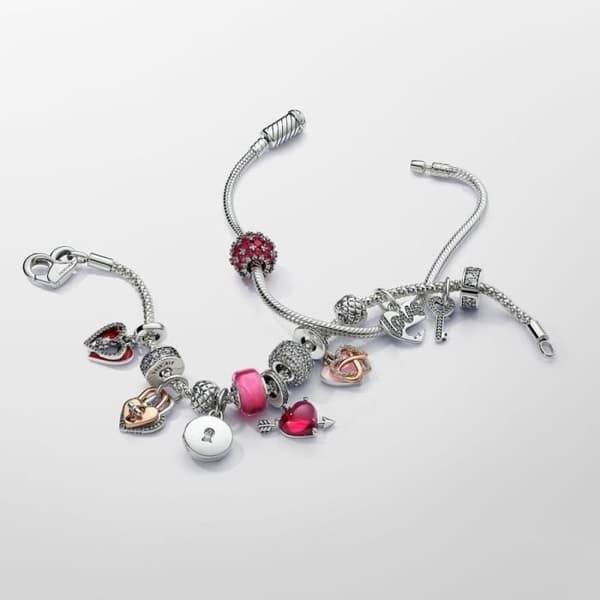 Charm - Pandora - Mini Murano - Argent 925 - Rosé - Mixte