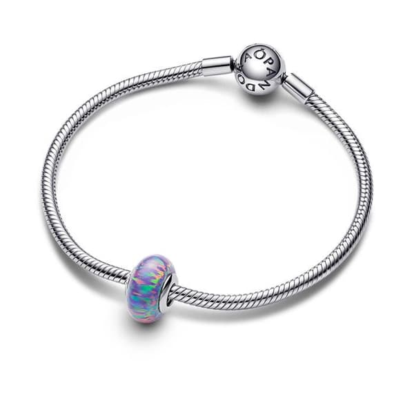 Pendentif Dam - PANDORA - 791691C05 - Silver 925/1000 - Opalsten - Färg Silver