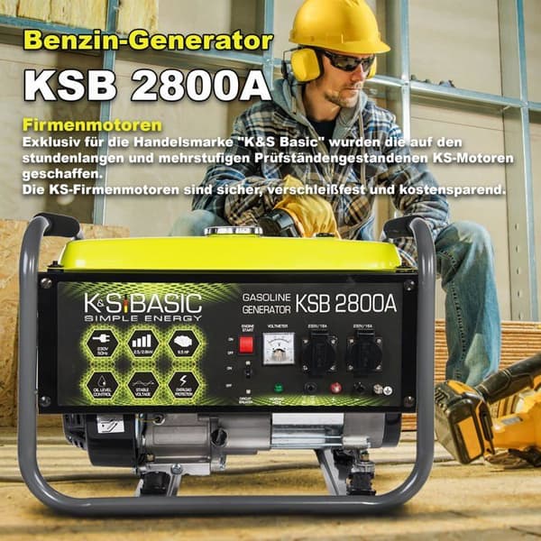 Konner & Sohnen 2800W Bensin Generator KSB 2800A