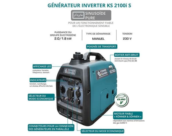 Könner&Söhnen KS 2100i S. Max. effekt 2000 W. 100% kopparlindning