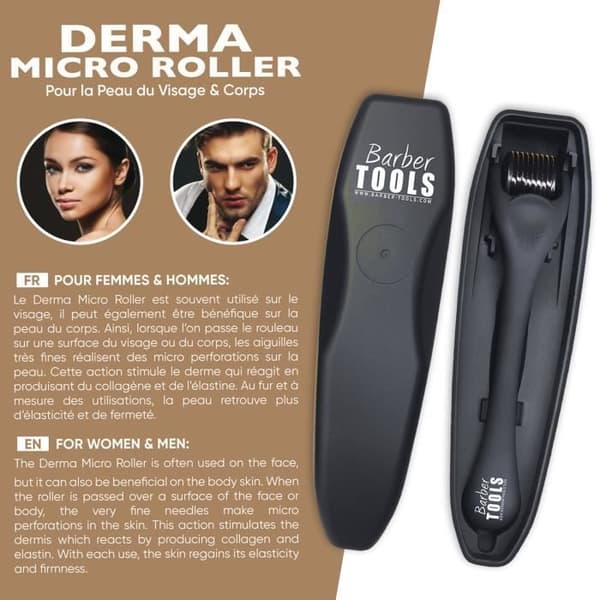 Derma Micro Roller - 540 titan mikronålar/Herr & Dam