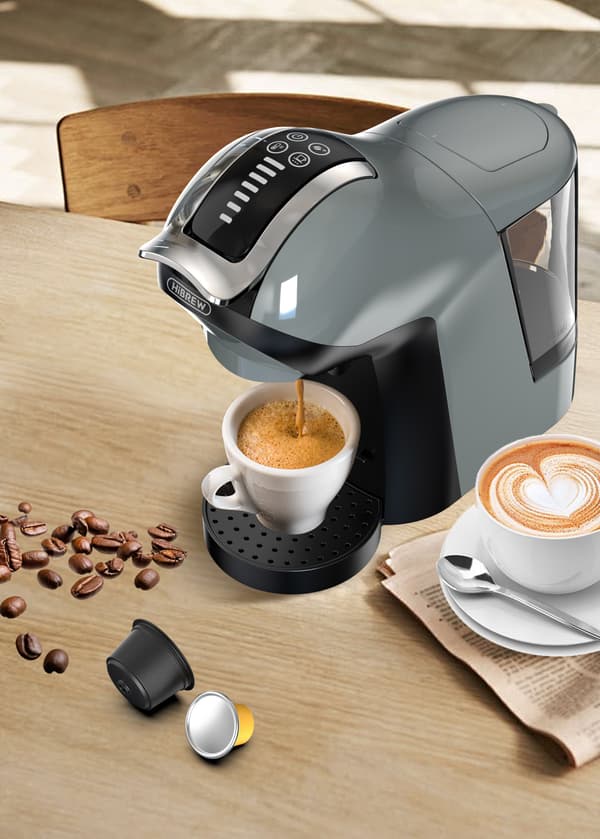 HiBREW H17 Black Compact Espressomaskin för hemkaffetillredning