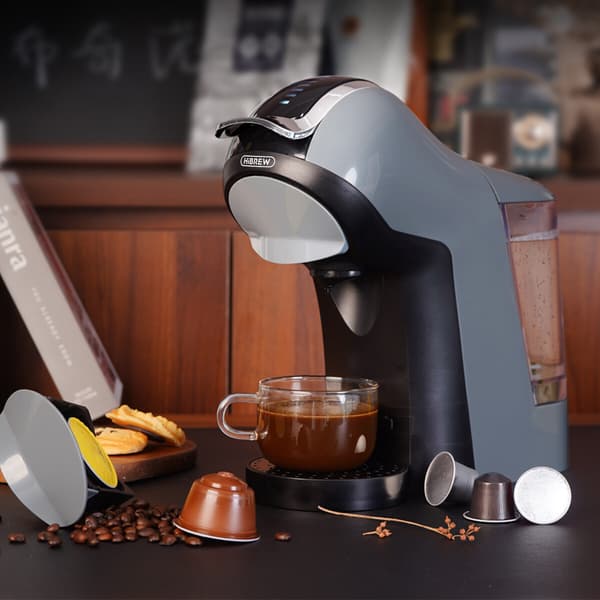 HiBREW H17 Black Compact Espressomaskin för hemkaffetillredning