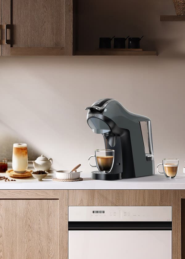 HiBREW H17 Sort kompakt espressomaskine til hjemmekaffetilberedning