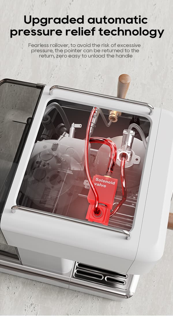 HiBREW H10 Plus White Espressomaskin med PID-temperaturkontroll och justerbart tryck