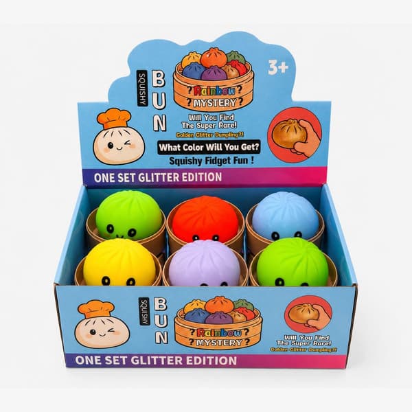 Squishy Dumpling Bun 8,5 cm puristelulelu stressipallo
