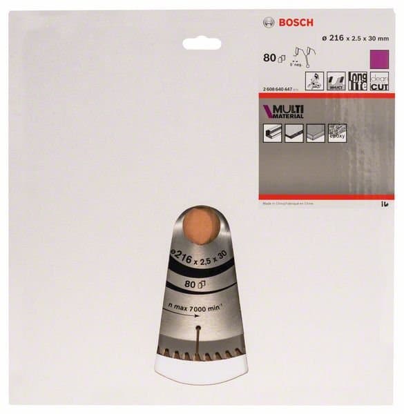 BOSCH Multi Material -sahanterä 216 x 30 x 2,5 mm, 80T, 2608640447
