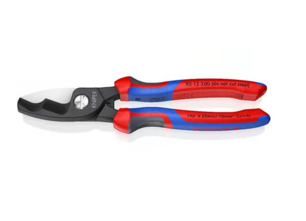 KNIPEX kaapelileikkurit kaksoisterällä 200 mm