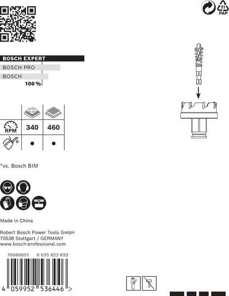 Bosch Expert hålsåg för plåt 35 mm 2608900498
