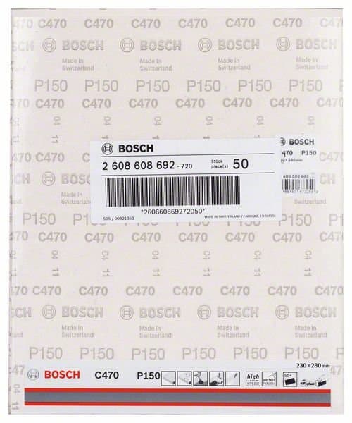 BOSCH slippapper C470 230 x 280 mm, korn 150