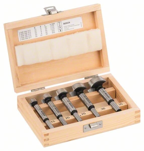 BOSCH Forstnerbor sæt, 5 dele, 15-35 mm, 2607018395