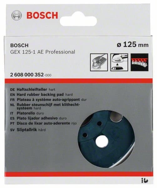 Bosch hård slipplatta 125 mm 2608000352
