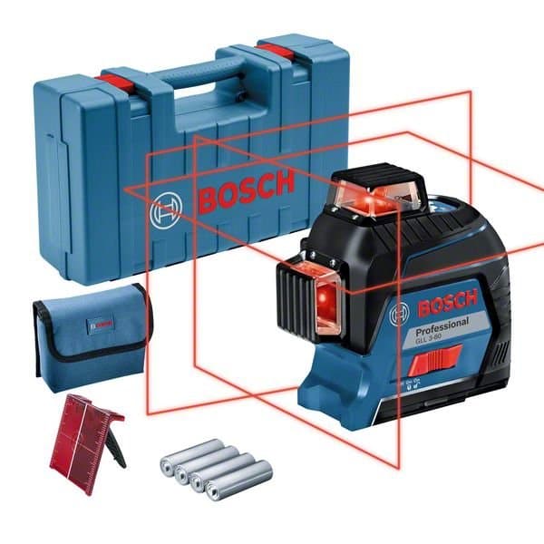 BOSCH GLL 3-80 Krysslaser 3x360° med batteri
