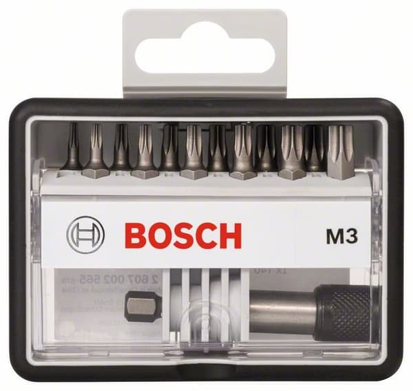 BOSCH 8-delt skruetrækkerbitsæt Robust Line Extra-Hard Torx M3, 2607002565
