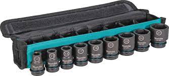 Makita 1/2" Impact Black hylsysarja, 8 osaa E-16601