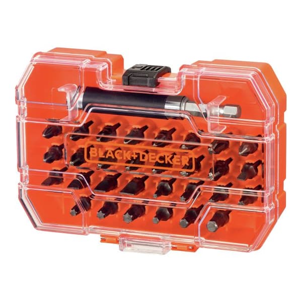 BLACK+DECKER 31-delars bitsats 25 mm med magnetisk bitshållare A7228