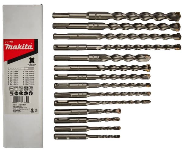 Makita SDS-Plus bor sæt, 14 dele, D-71956