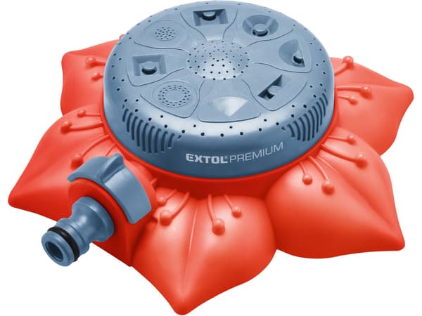EXTOL PREMIUM Spridare för bevattning, plan, 8-funktion, blomformad