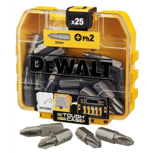 DeWalt PH2 bitsats, 25 delar, i Tic-Tac-förpackning DT71522