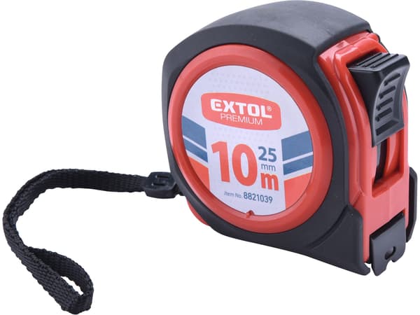 EXTOL PREMIUM kompakt målebånd, 10 m, 25 mm