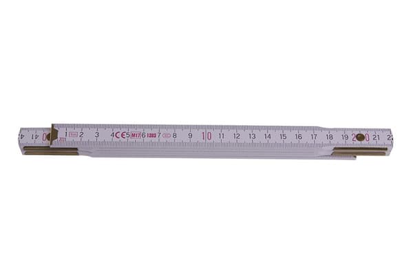 LEVIOR foldemeter 1 m – PROFI, træ, hvid 13010.01