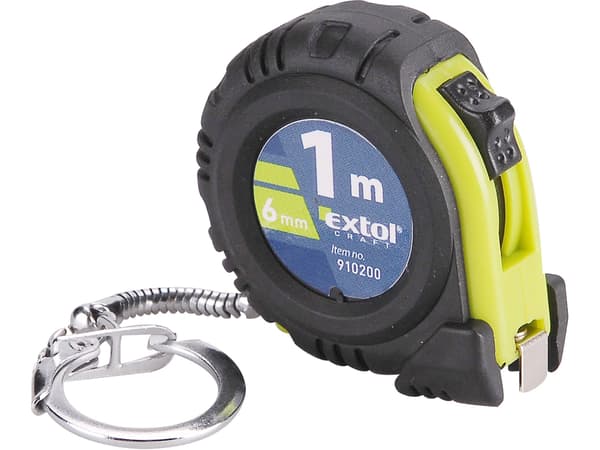 EXTOL CRAFT Måttband med nyckelring, 1 m, bredd 6 mm