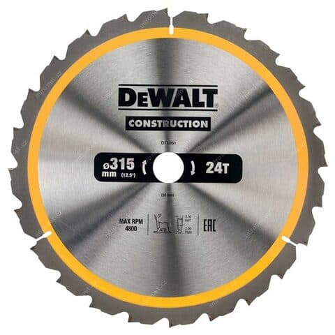 DeWALT sahanterä puulle 315 x 30 mm DT1961