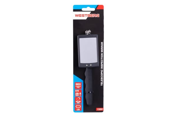 WESTBERG teleskopspegel med LED-belysning 290–880 mm 13291.01