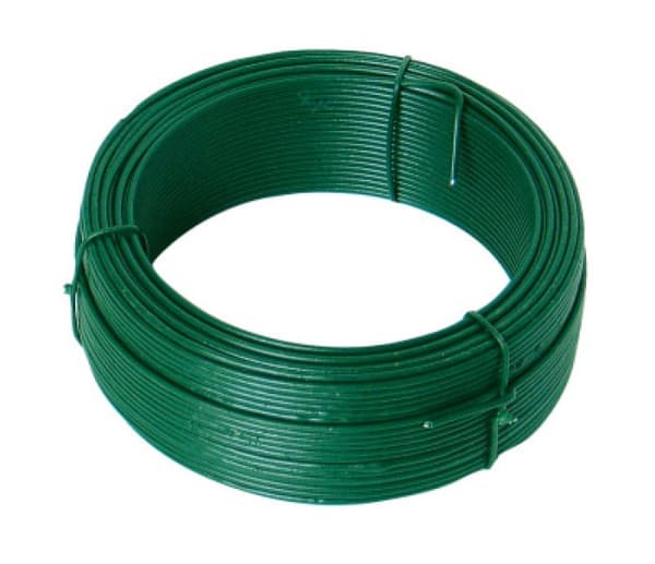 LEVIOR Bindtråd 2,0 mm x 50 m, galvaniserad med grön PVC-beläggning