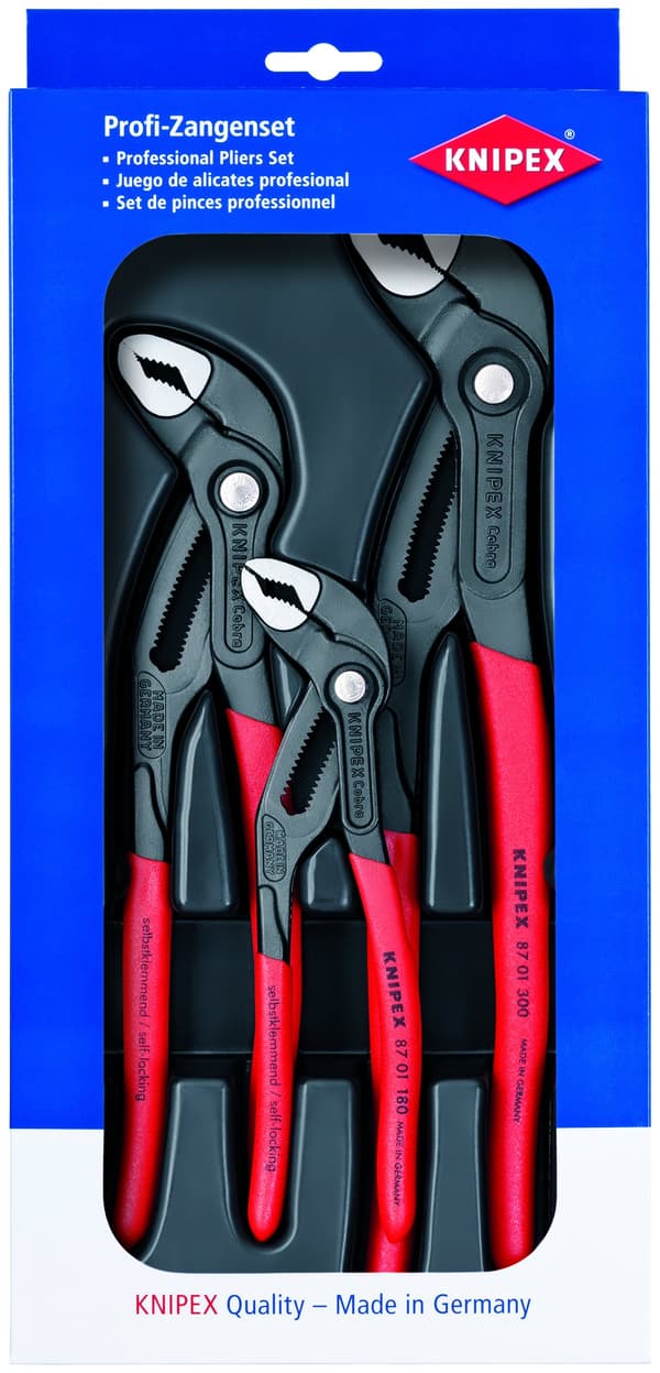 KNIPEX Cobra rörtångsset, 3 delar 002009V02