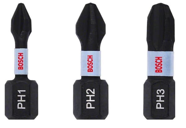 Bosch Impact Control PH1/PH2/PH3 -ruuvauskärkisarja 25 mm, 3 kpl