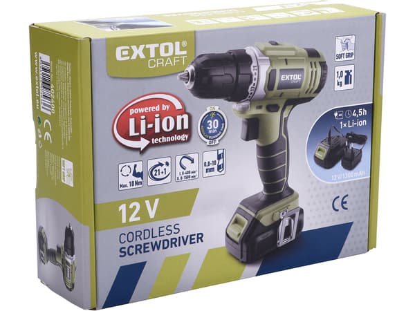 EXTOL CRAFT bore-/skruemaskine 12V Li-ion 402400