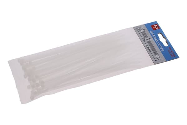 LEVIOR Kabelbindere 200x3,6 mm, hvid, 50 stk.