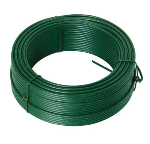 LEVIOR Spänntråd 2,6 mm x 52 m, grön PVC, galvaniserad