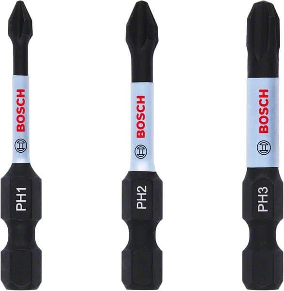Bosch Impact Control PH -ruuvauskärjet PH1, PH2, PH3, 50 mm, 3 kpl