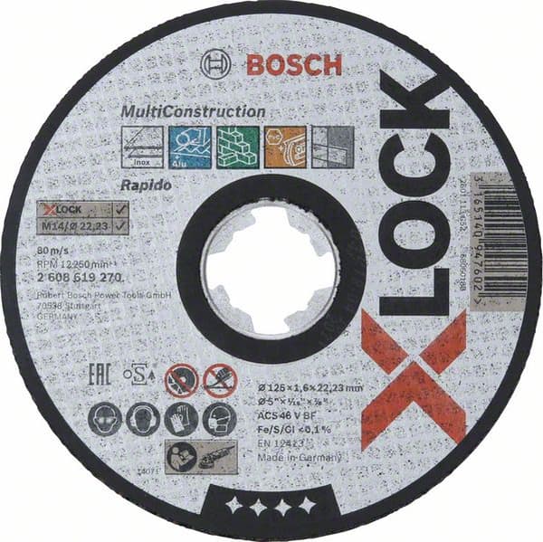 BOSCH X-LOCK Multi Material -katkaisulaikka 125 x 1,6 x 22,23 mm