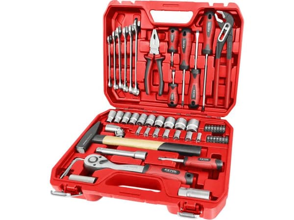 EXTOL hylsysarja 55 osaa, 1/4" ja 1/2", CrV-teräs 8818420