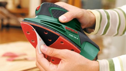 Bosch multisliber PSM 100 A 100 W med støvbeholder og kuffert