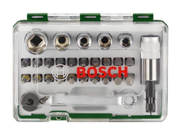 Bosch 27-delt bitsæt med skralde, DIY 2607017562