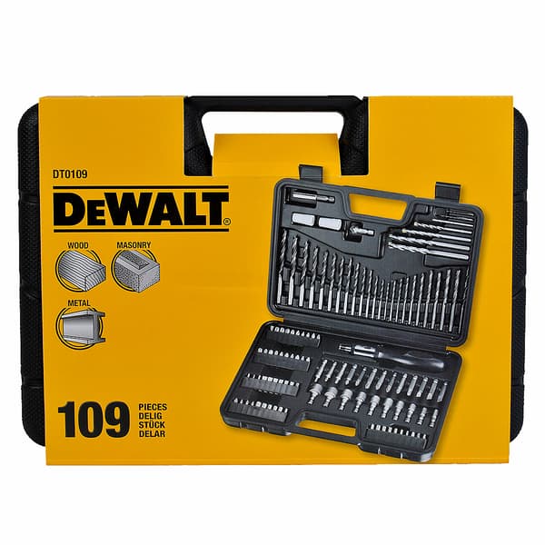 DeWALT bits- och borrsats, 109 delar, DT0109